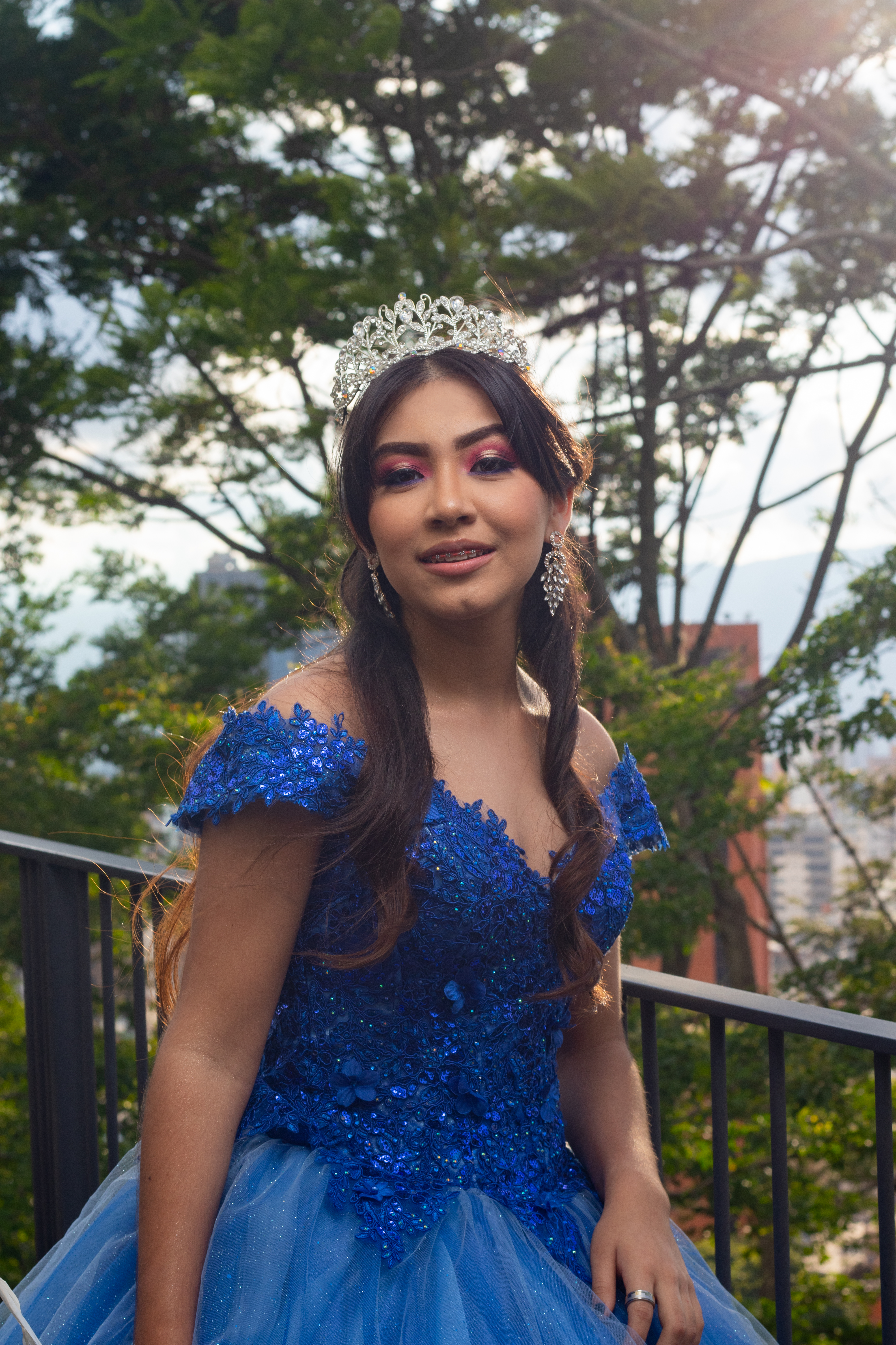 Quinceañera portrait — elegant gown