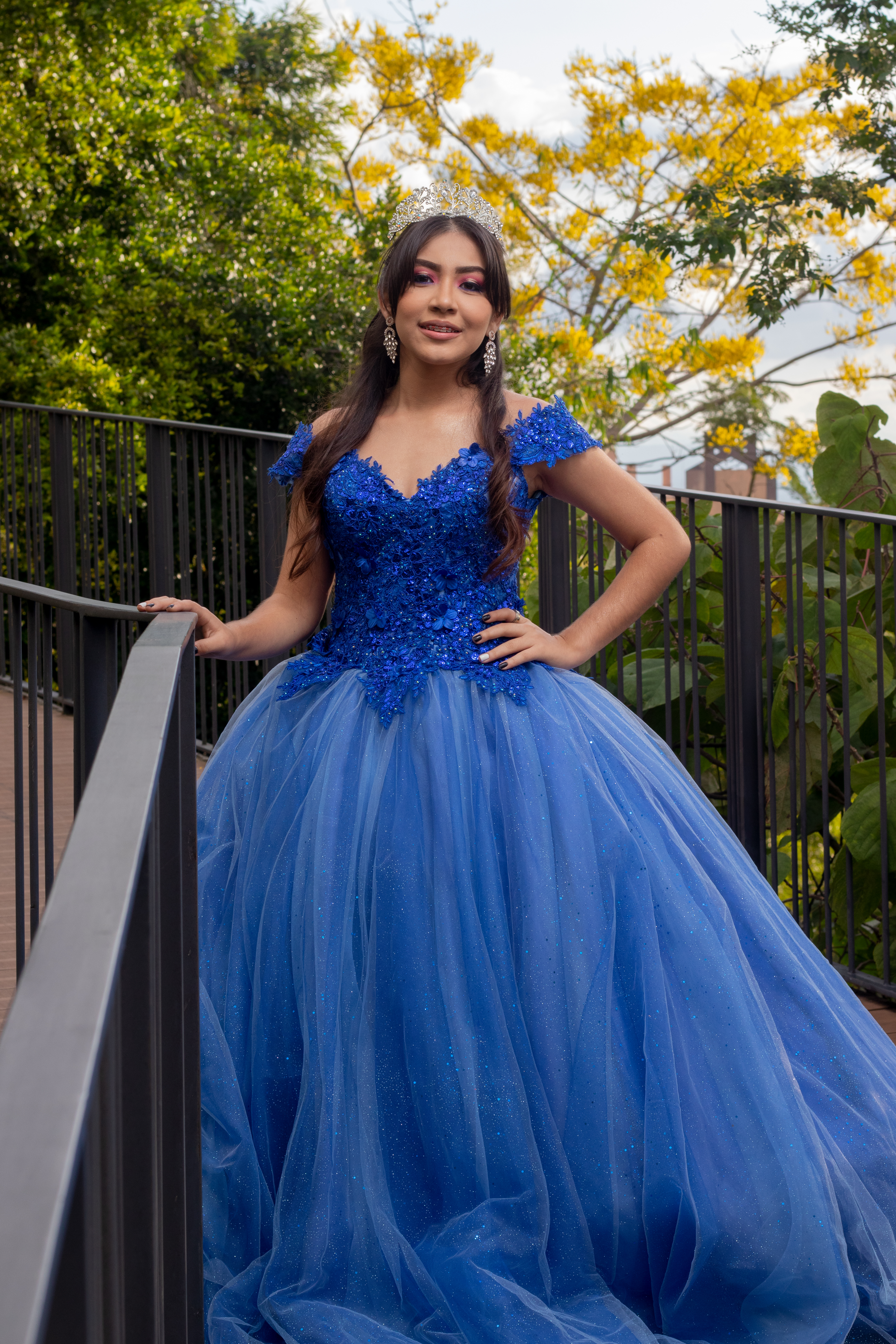 Quinceañera portrait — joyful celebration